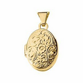 14K Yellow Oval Locket